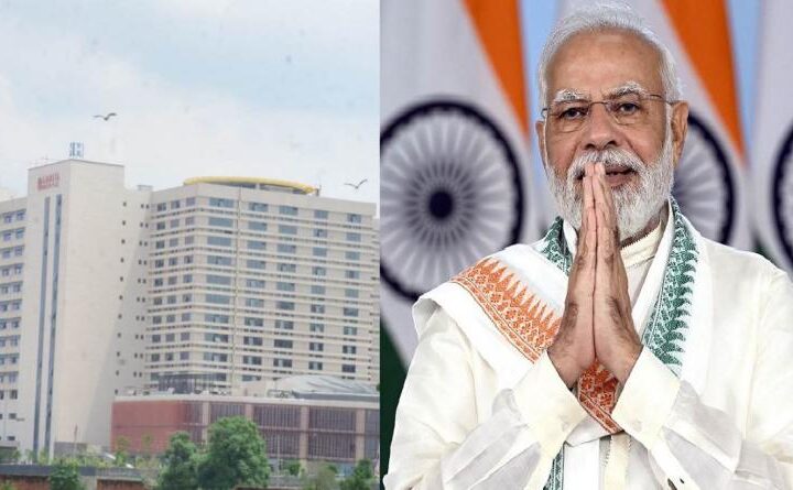 प्रधानमंत्री नरेन्द्र मोदी ने हेलीकाप्टर से पहुंचकर अमृता अस्पताल का किया उद्घाटन