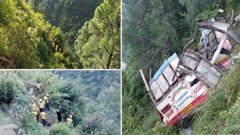 पौड़ी जा रही बारात बस हादसे की हुई शिकार, हादसे में 25 लोगों की मौत की आशंका और 20 घायलों को खाई से निकालकर अस्‍पतालों में पहुंचाया गया