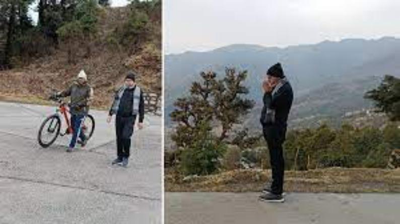 बजट सत्र से पहले गैरसैंण में CM धामी ने किया सूर्य नमस्कार, मॉर्निंग वॉक पर निकले