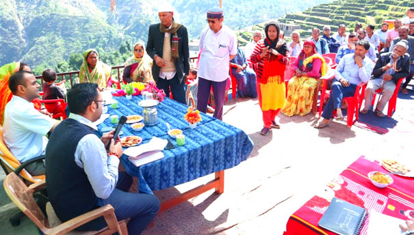 District Magistrate Mayur Dixit visited Falasi village of development block Agastyamuni under "Sarkar Janta Ke Dwar" program