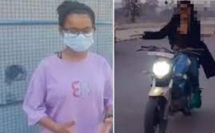 रोड पर बाइक स्टंट कर रही थी युवती सोशल मीडिया पर वीडियो हुआ वायरल