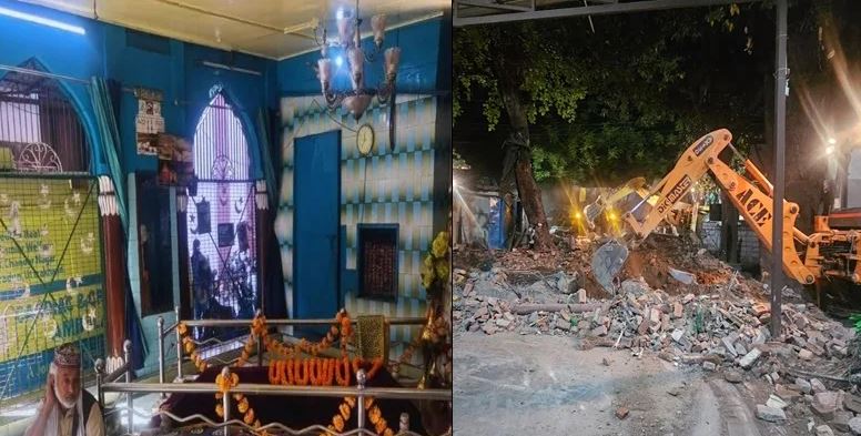 दून अस्पताल में बनी अवैध मजार पर चला धामी सरकार का बुल्डोजर