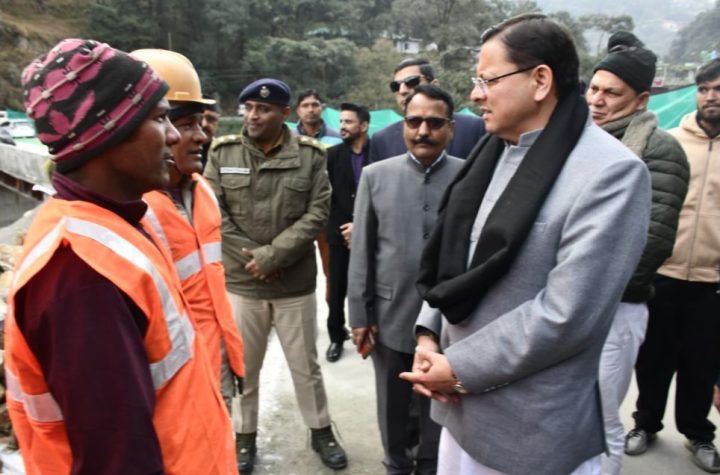 मुख्यमंत्री धामी ने कैंची धाम बाईपास का किया स्थलीय निरीक्षण