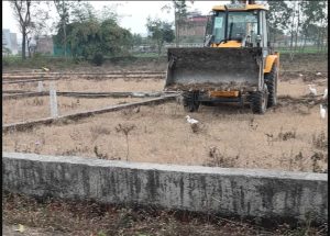 एमडीडीए का बुलडोज़र अभियान जारी, 40 बीघा क्षेत्र में की जा रही अवैध प्लॉटिंग ध्वस्त