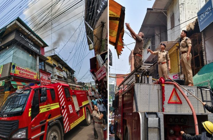 पलटन बाजार में कपड़ों के गोदाम में लगी आग, लाखों का सामान जलकर राख