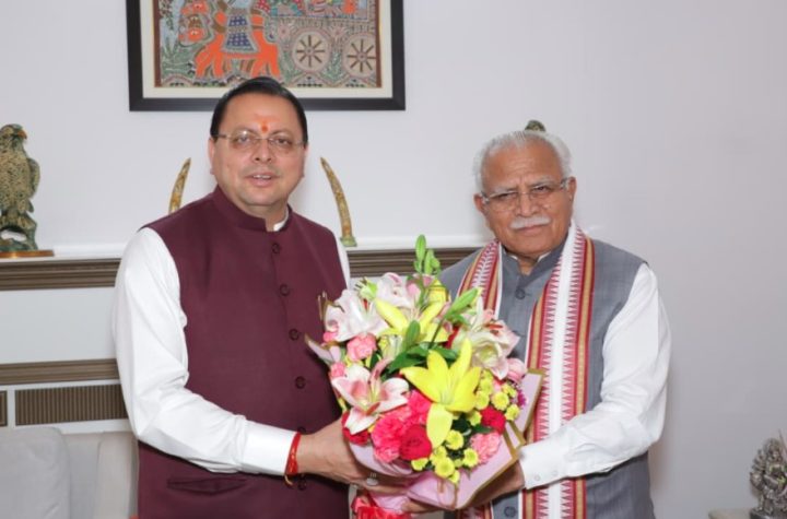 मुख्यमंत्री धामी ने केंद्रीय विद्युत मंत्री मनोहर लाल खट्टर से की मुलाकात