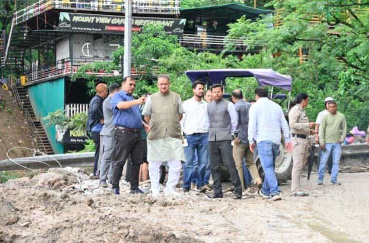 कैबिनेट मंत्री गणेश जोशी ने देहरादून-मसूरी मार्ग के क्षतिग्रस्त मार्ग का किया निरीक्षण