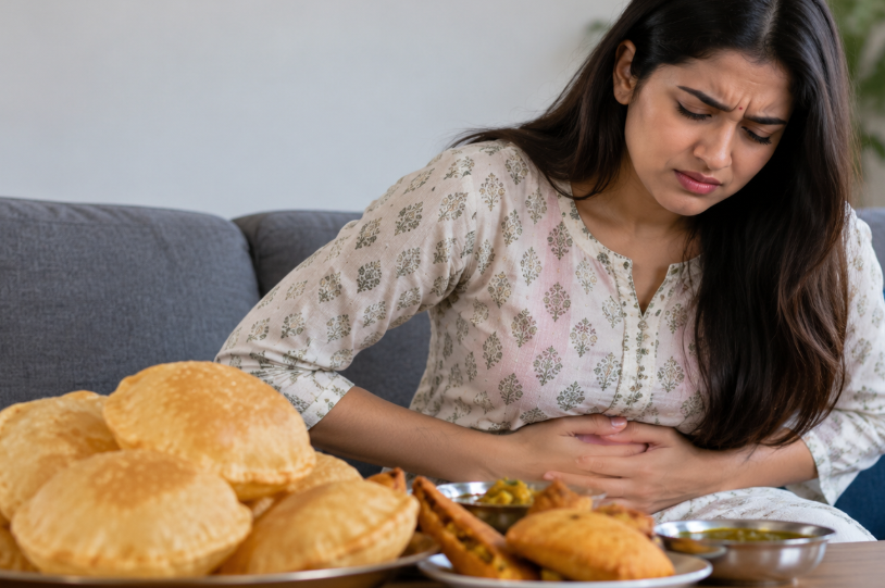 त्योहारों में पूरी-कचौड़ी खाने के बाद हो रही गैस और एसिडिटी? इन आसान उपायों से पाएं राहत